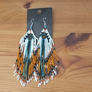 HandBeaded Fringe Earrings